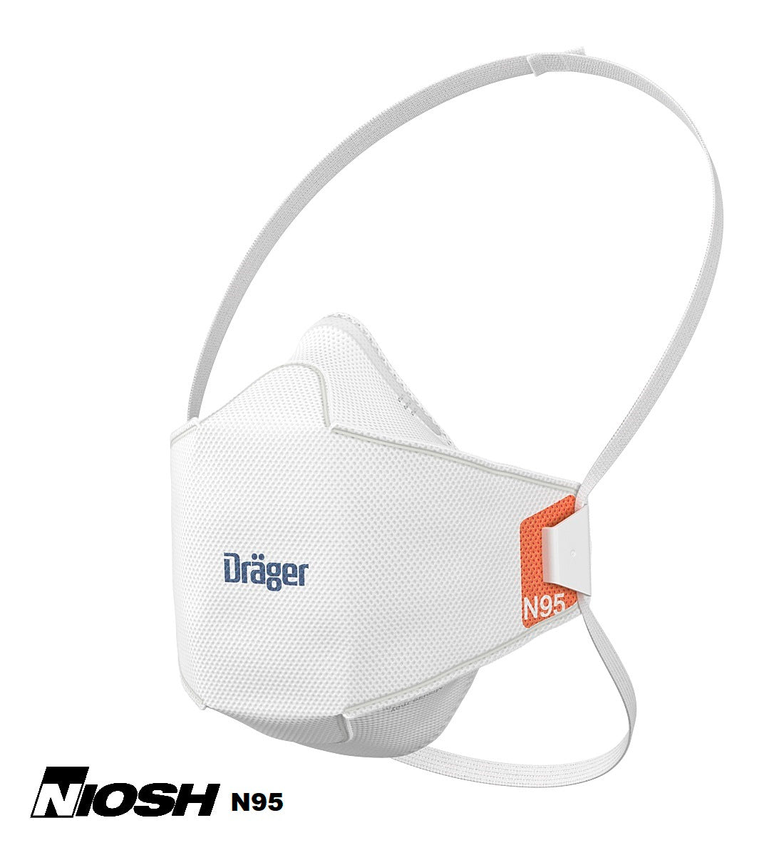 Draeger NIOSH N95 X-Plore 1950 respirator mask front view made in Sweden