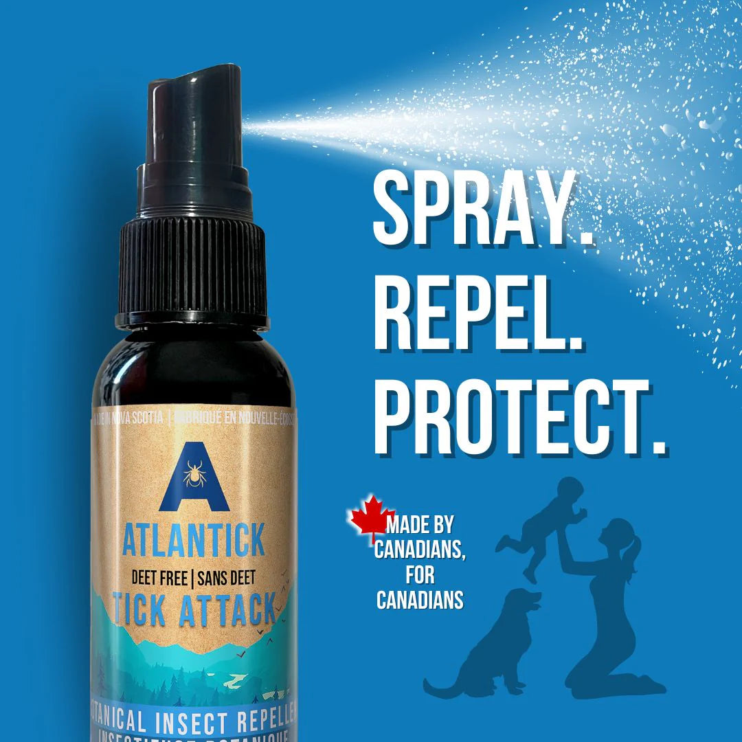Puregard Atlantick Insect and Tick Repellent - 100% Botanical - Safe for Humans and Dogs - Made in Canada